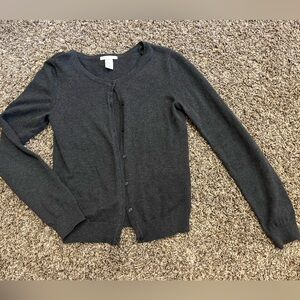 XS H&M Charcoal button front Cardigan